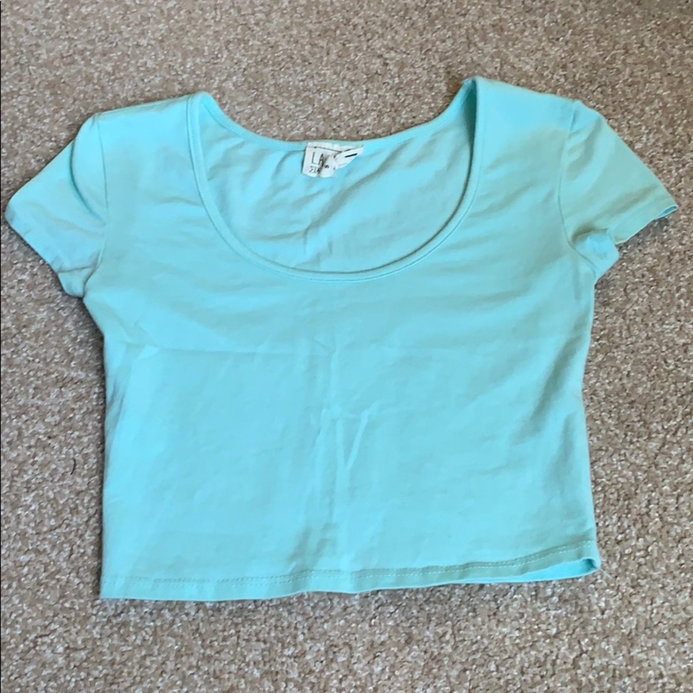 Teal Crop Top